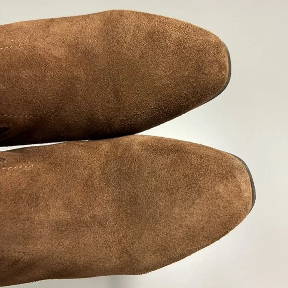 Aquatalia Fayren Suede Ankle Boots Chestnut Size 6